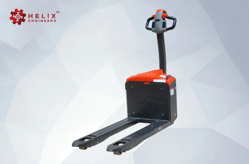 Battery operated stacker for warehouse