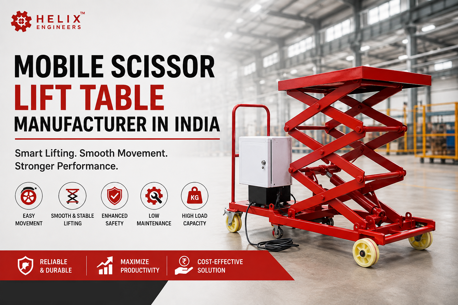 Mobile Scissor Lift Table Manufacturer In India